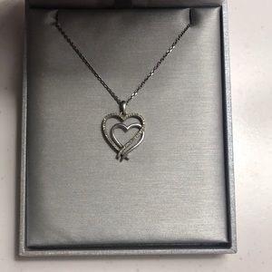 1/8 ct Diamond Shadowed Heart Pendant!